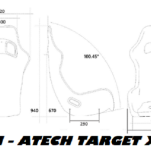 RPM ATECH TARGET XL SEAT BLACK - Revolution Racegear