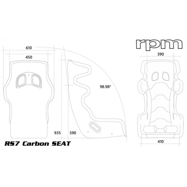RPM ATECH CARBON RS7 BLACK 8862-2009 | Revolution Racegear Australia
