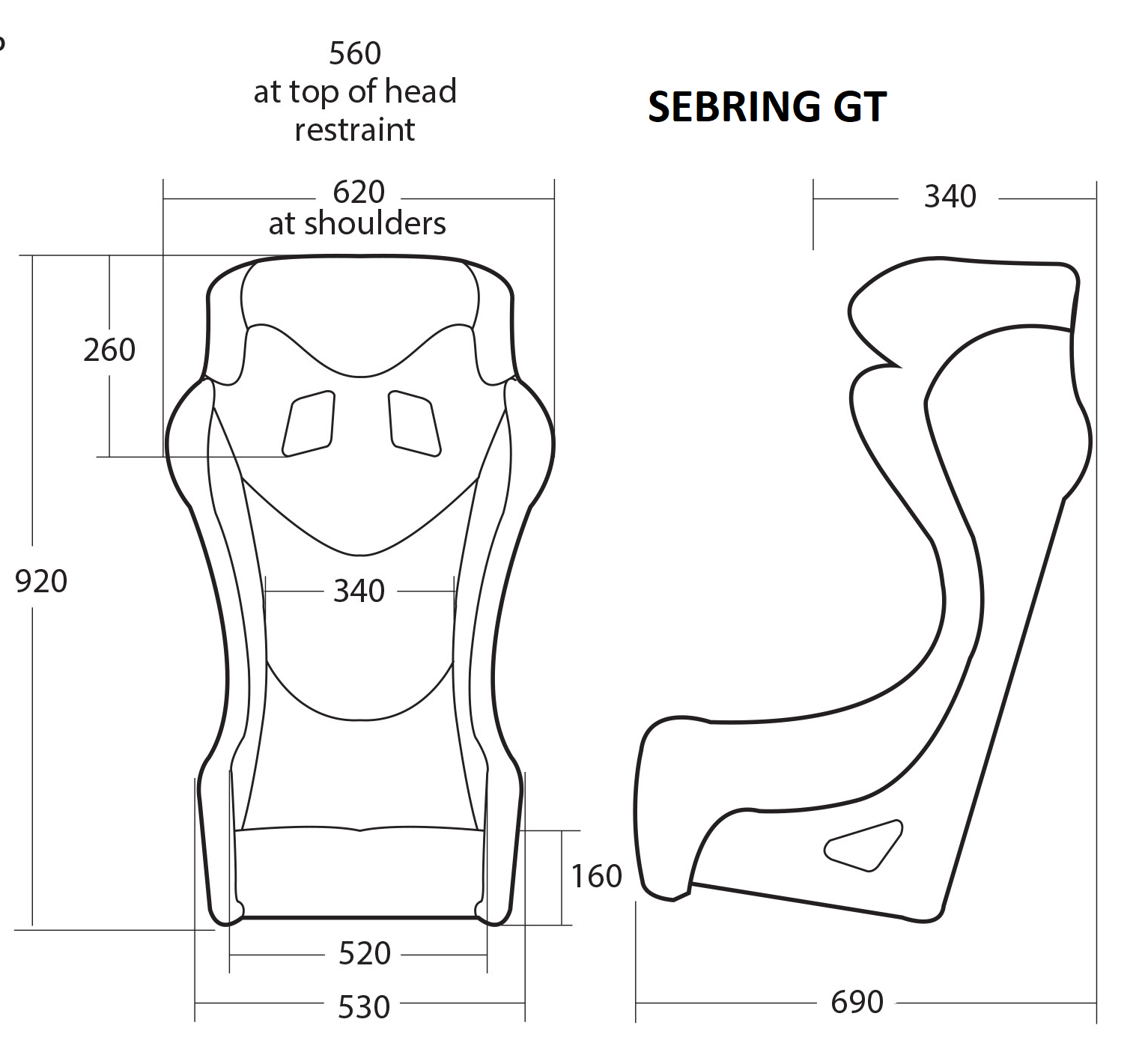 COBRA SEBRING GT PRO WIDE BLACK SPACER - GRP - Image 2