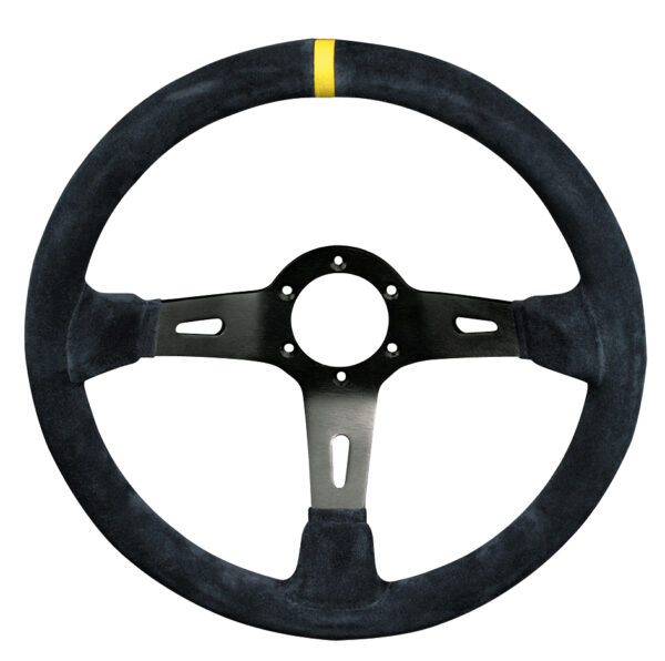 RPM/SPORTLINE - Racing 3 330mm 65mm dish suede black STEERING WHEEL