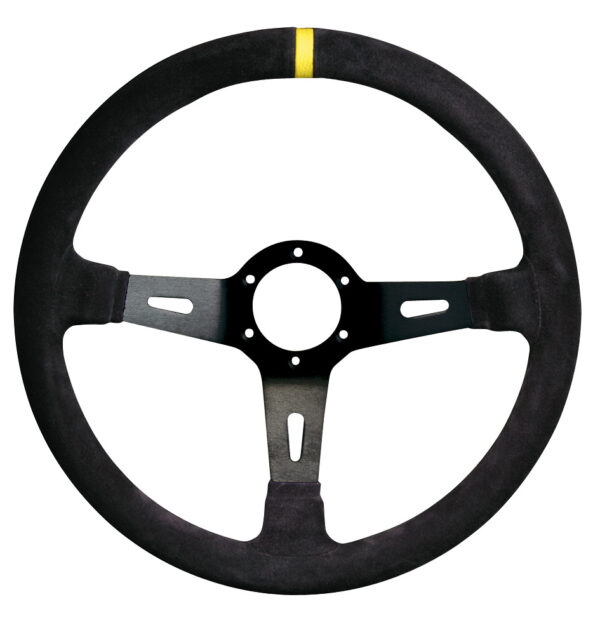 RPM/SPORTLINE - Racing 3 350mm 90mm dish suede black STEERING WHEEL