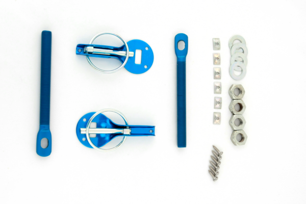 ALLOY BONNET PINS SLIDE GUIDE BLUE