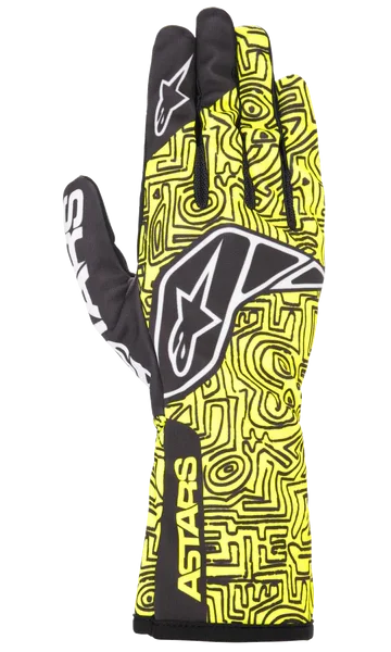 TECH-1 K RACE V2 GLOVE VERTICAL FLURO YELLOW