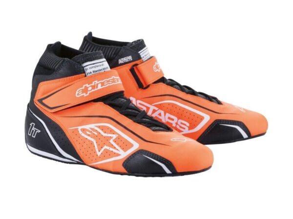 ALPINESTARS TECH-1 T V3 SHOES ORANGE BLACK WHITE