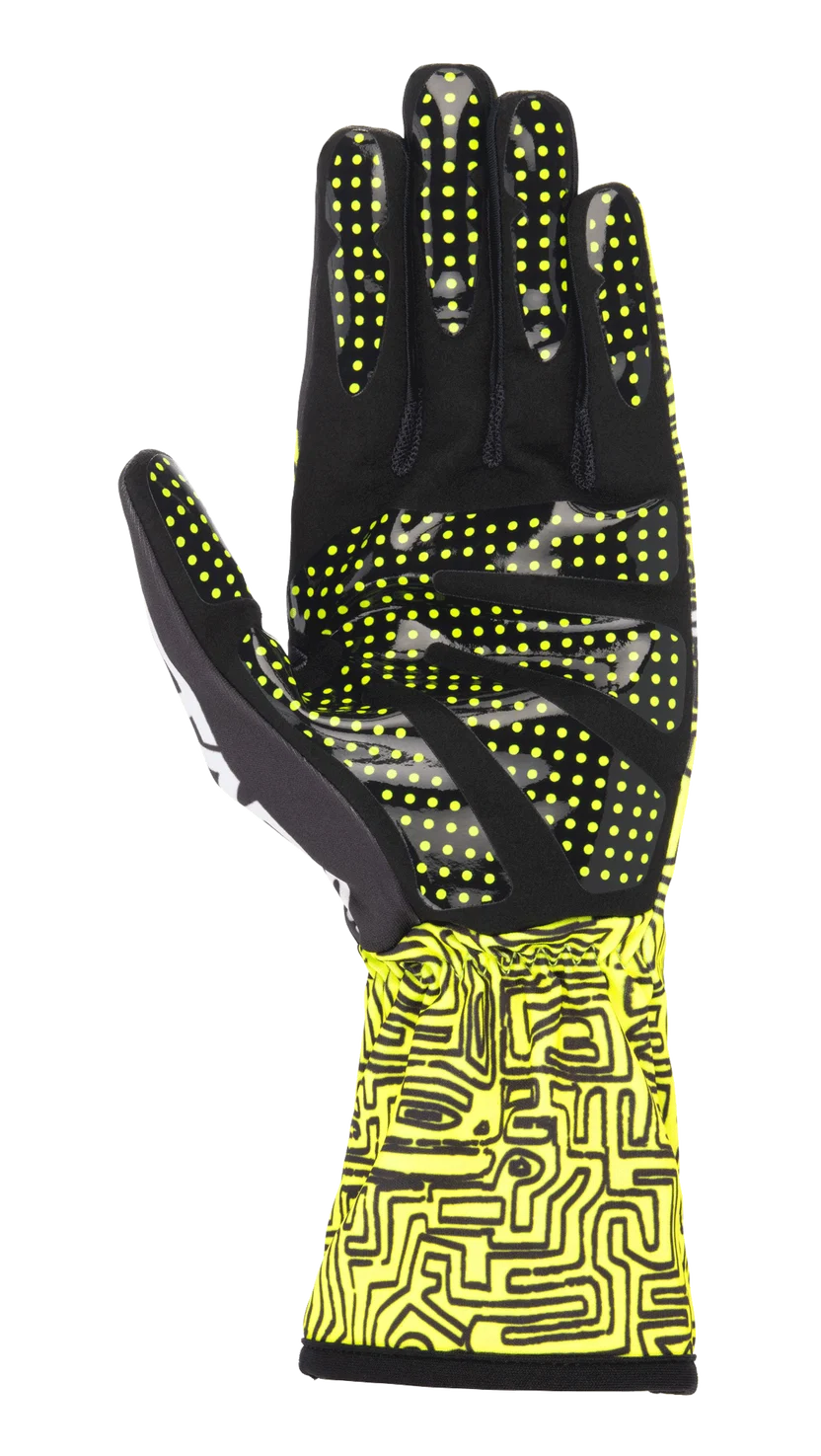ALPINESTARS TECH-1 K RACE V2 GLOVE VERTICAL FLURO YELLOW - Image 2