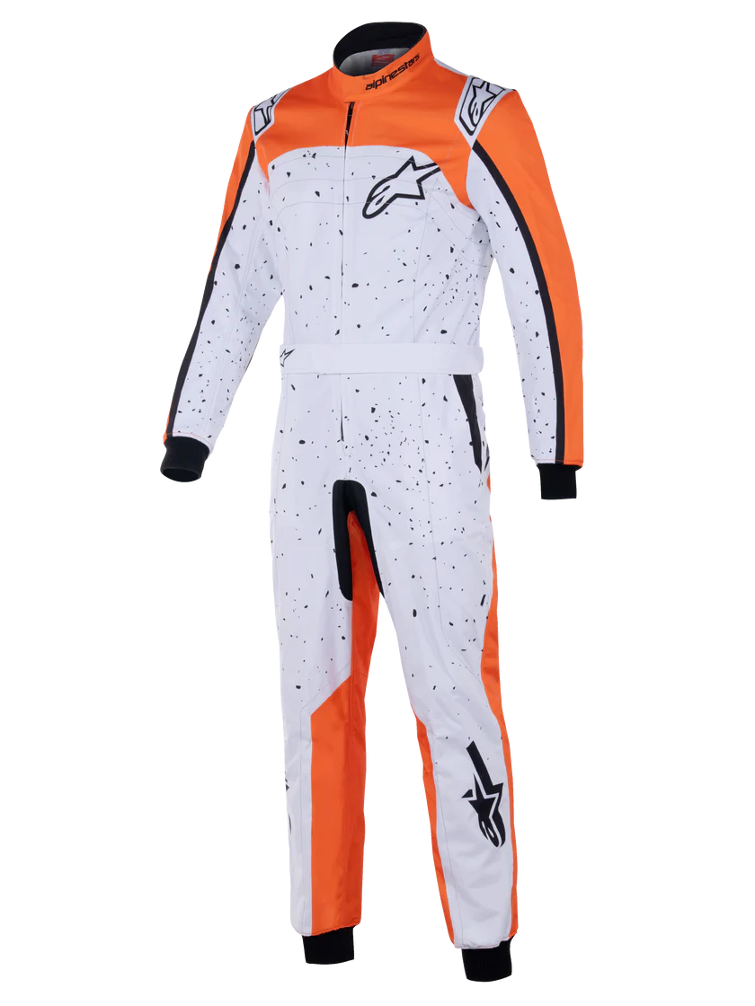 ALPINESTARS KART SUIT - KMX9 V3 GRAPHIC 6 -WHITE/ORANGE/BLACK