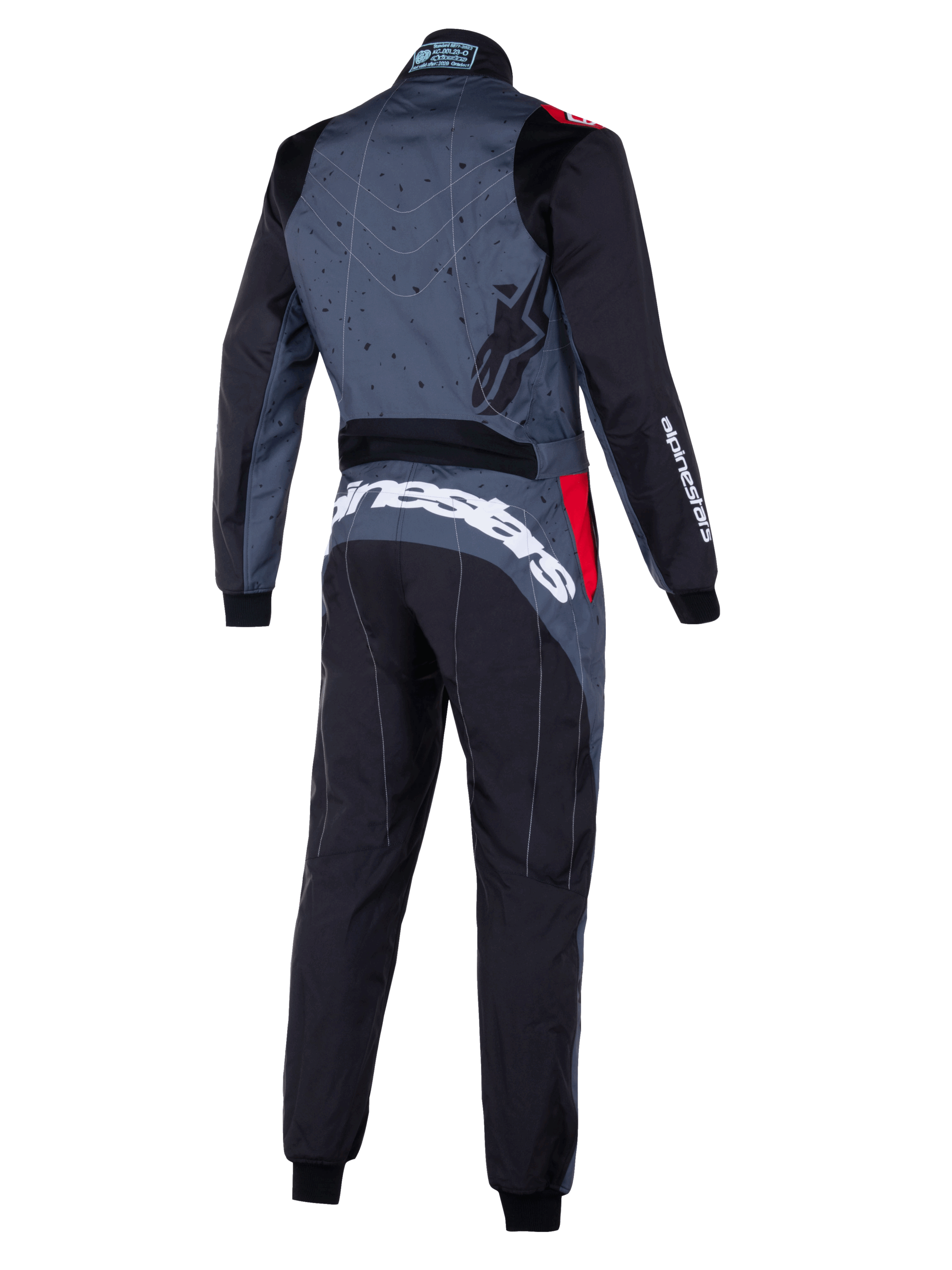 ALPINESTARS KMX9 V3 Kart Suit - Anthracite/Black/Red - Image 2