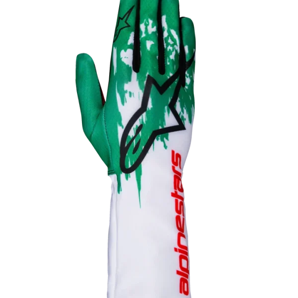 ALPINESTARS TECH 1 K V3 Karting Glove White / Green / Red