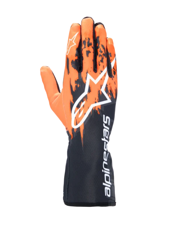 ALPINESTARS TECH-1 K V3 GLOVES BLACK ORANGE WHITE