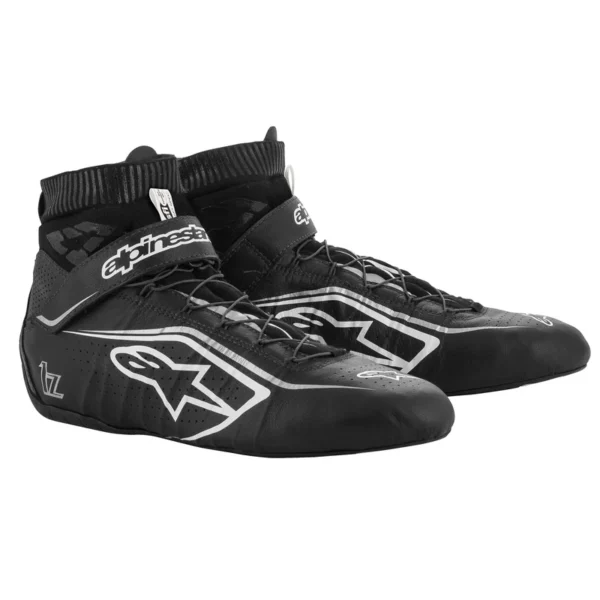 ALPINESTARS TECH-1 Z V2 SHOE BLACK WHITE SILVER